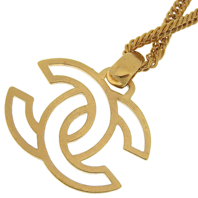 Chanel Coco Mark Necklace Pendant Plated