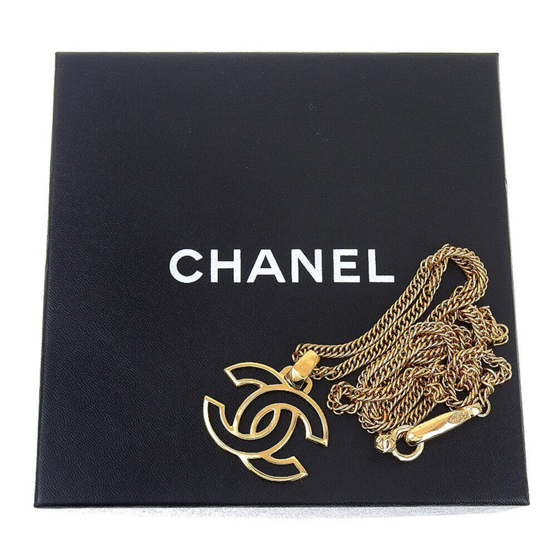 Chanel Coco Mark Necklace Pendant Plated
