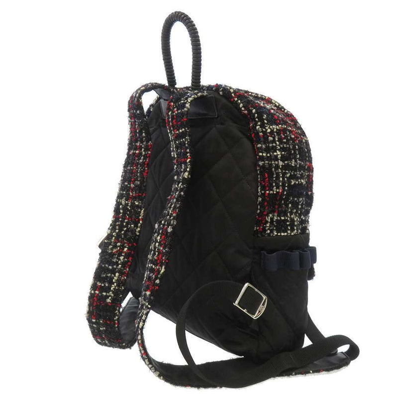 Chanel Matelasse Backpack Nylon/Tweed
