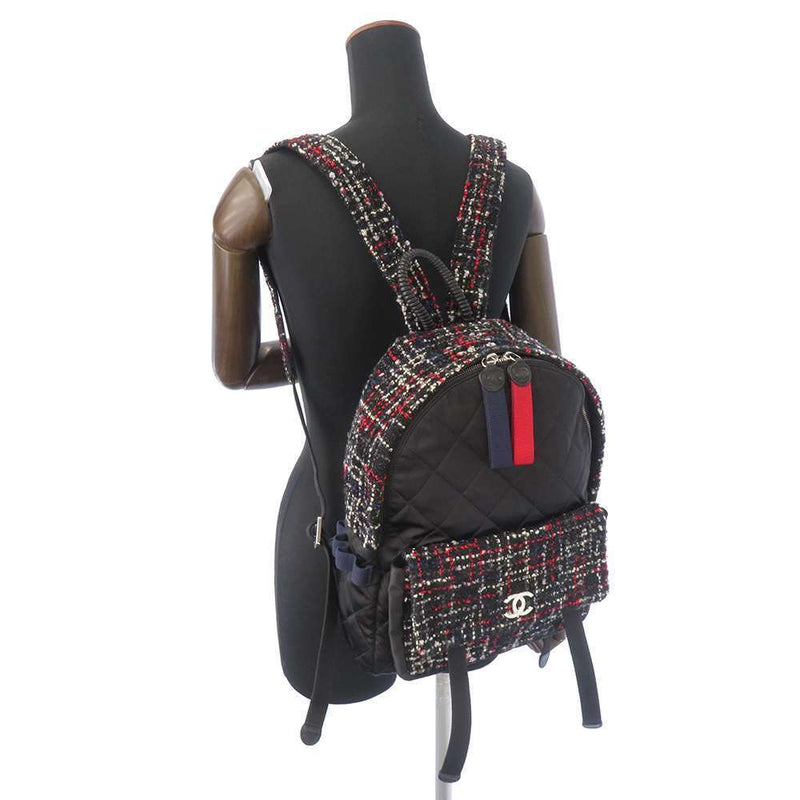 Chanel Matelasse Backpack Nylon/Tweed