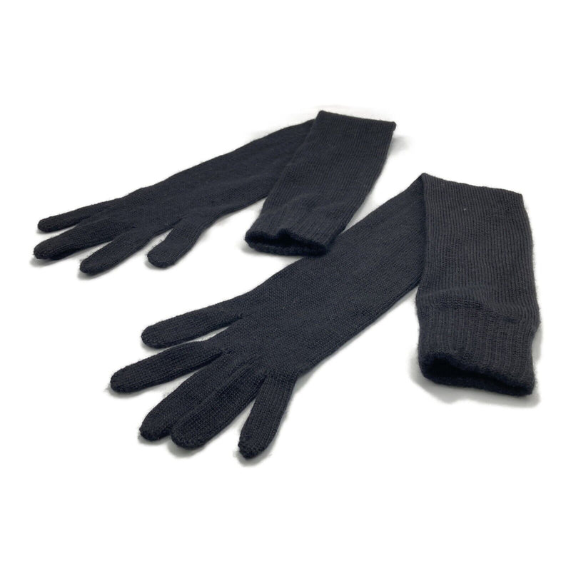 Prada Long Gloves Cashmere Silk Black