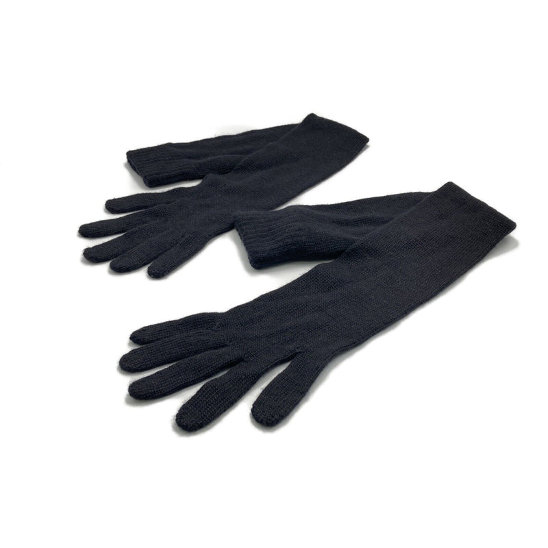 Prada Long Gloves Cashmere Silk Black