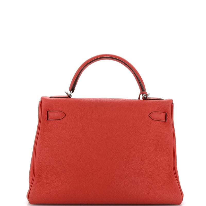 Hermes Kelly Handbag Geranium Togo With