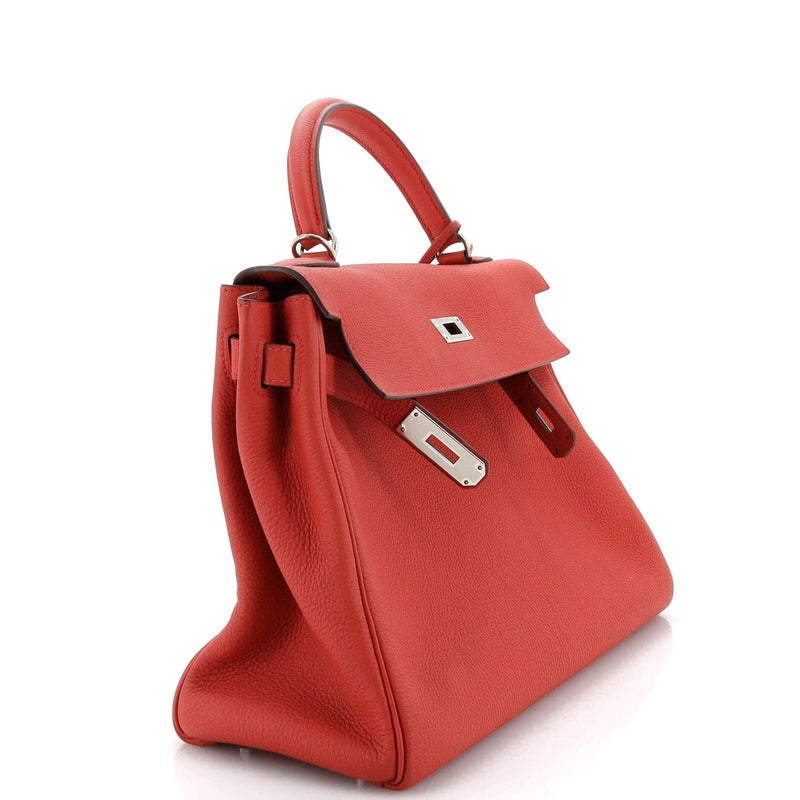 Hermes Kelly Handbag Geranium Togo With