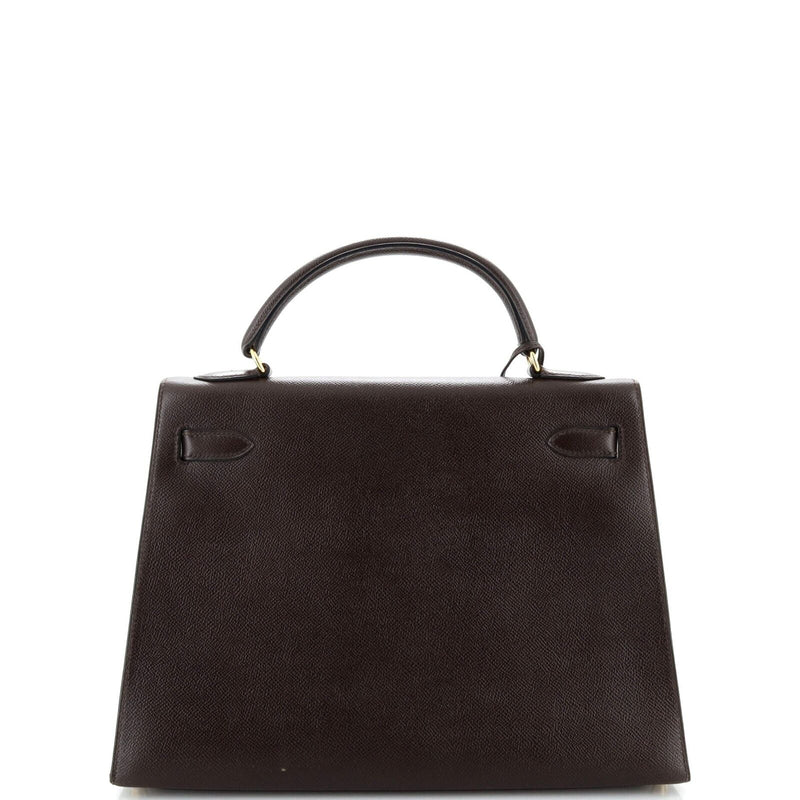 Hermes Kelly Handbag Ebene Courchevel