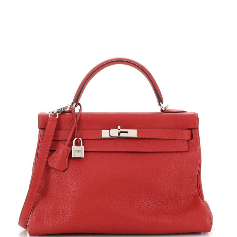 Hermes Kelly Handbag Rouge Casaque