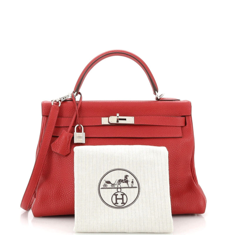 Hermes Kelly Handbag Rouge Casaque