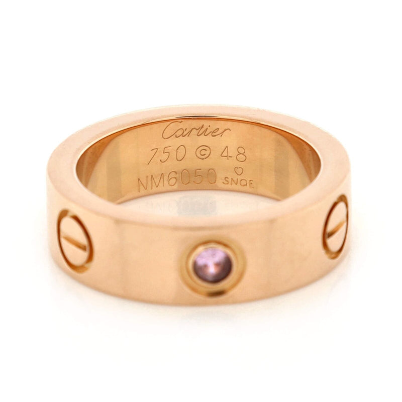 Cartier Love Band 1 Sapphire Ring 18K