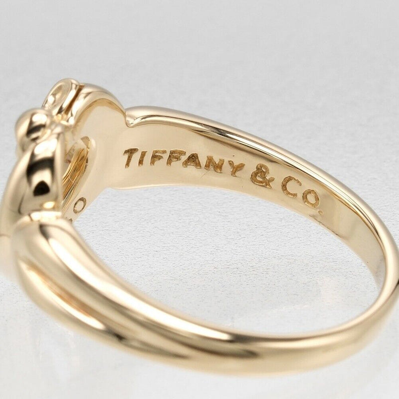 Tiffany&Co. Heart Ribbon Ring K18 Yellow