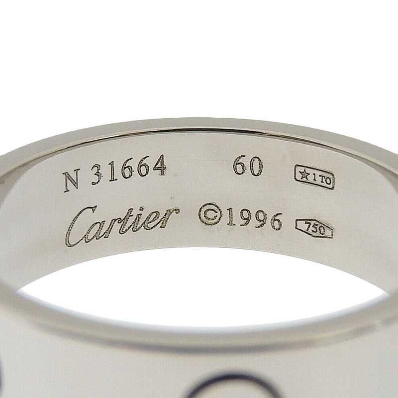 Cartier Love Ring K18 White Gold #8.5(Us