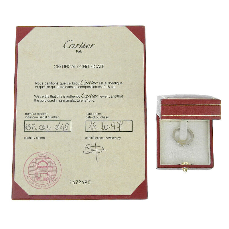 Cartier Tank Ring K18 White Gold/Diamond