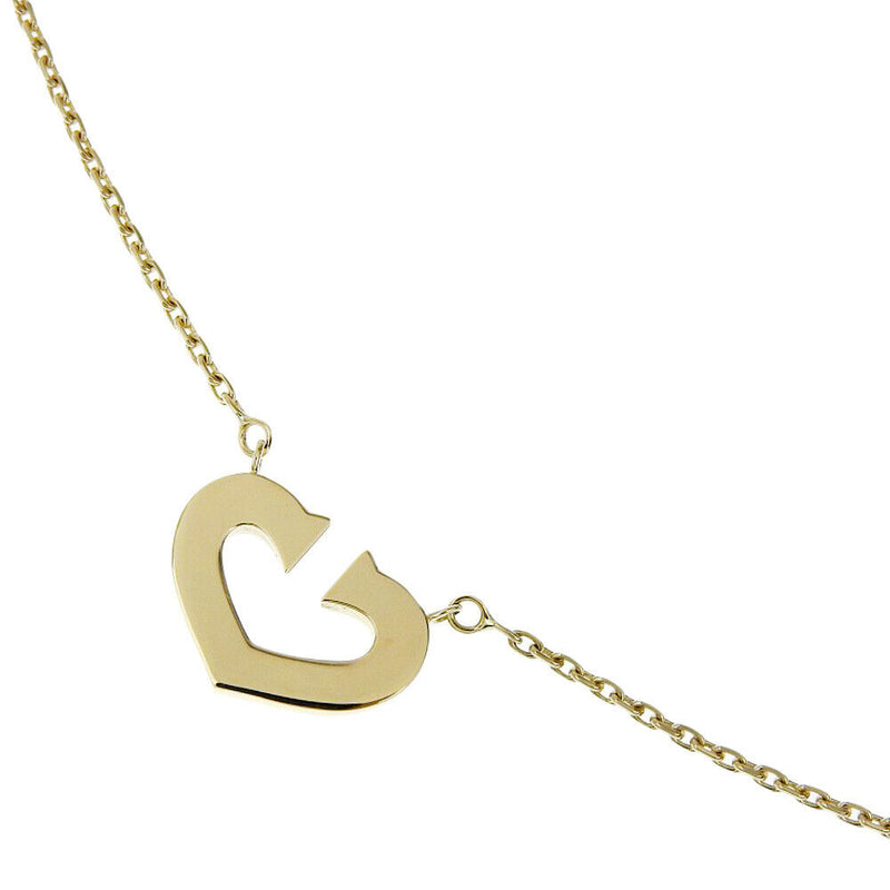 Cartier C Heart Necklace K18 Yellow Gold