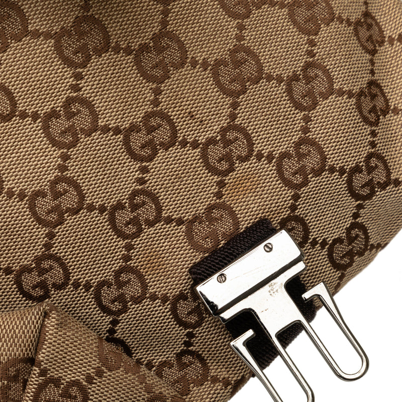Gucci Gg Brown Beige Canvas Fabric