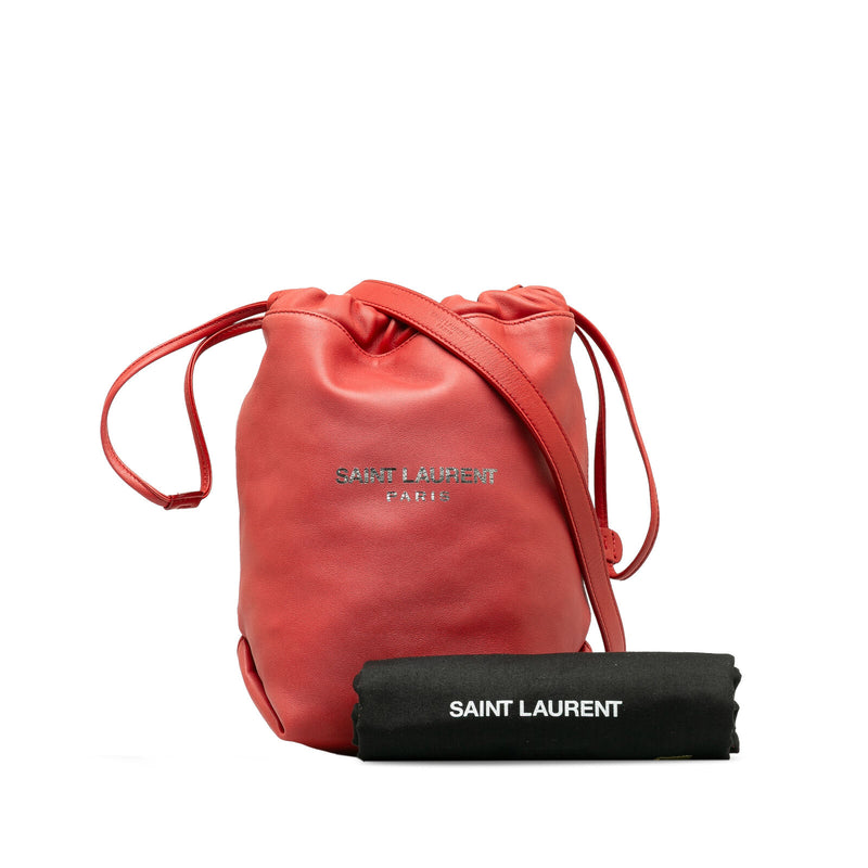 Saint Laurent Teddy Bucket Red Calf