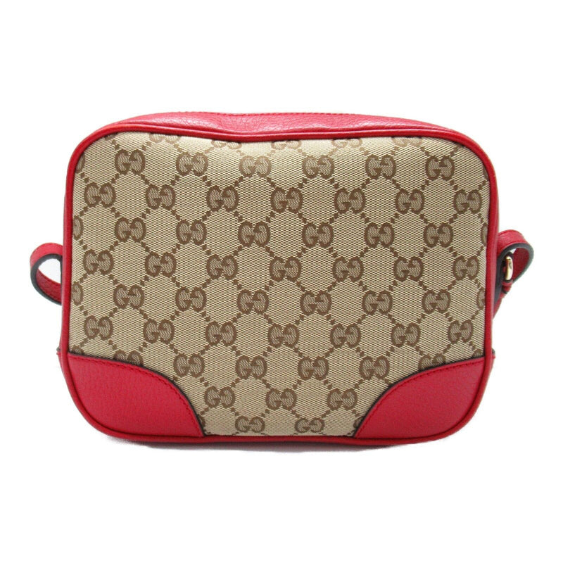 Gucci Shoulder Bag Gg Canvas Beige Red