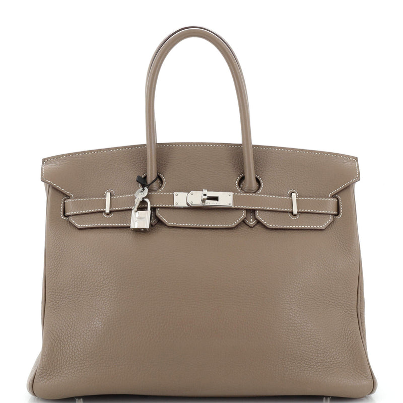 Hermes Birkin Handbag Grey Togo With