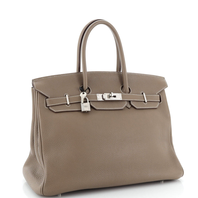 Hermes Birkin Handbag Grey Togo With