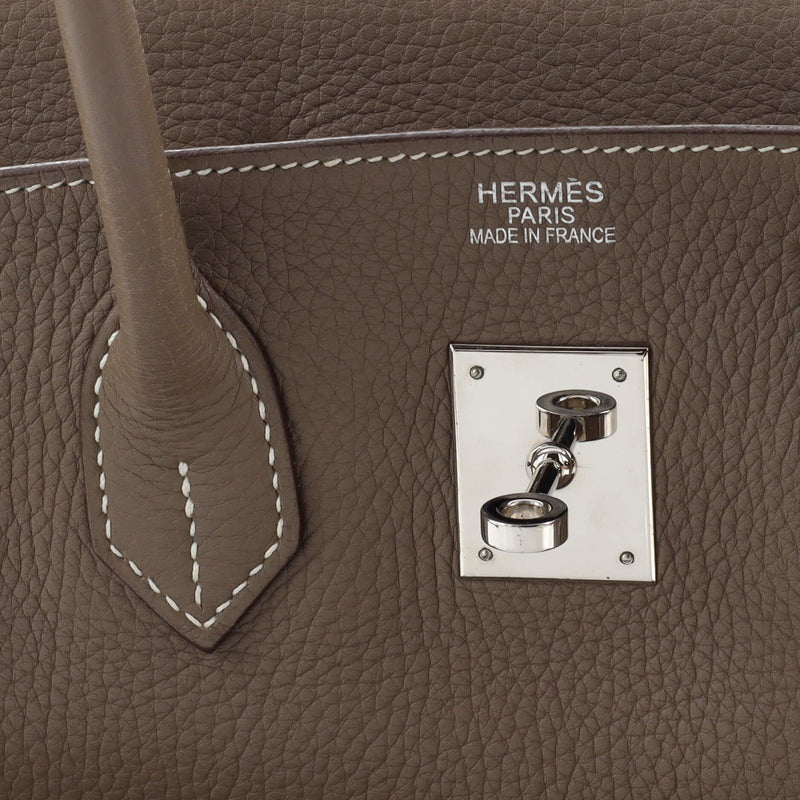 Hermes Birkin Handbag Grey Togo With