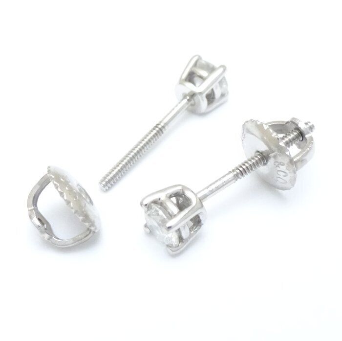 Tiffany&Co. Solitaire Earrings Diamond