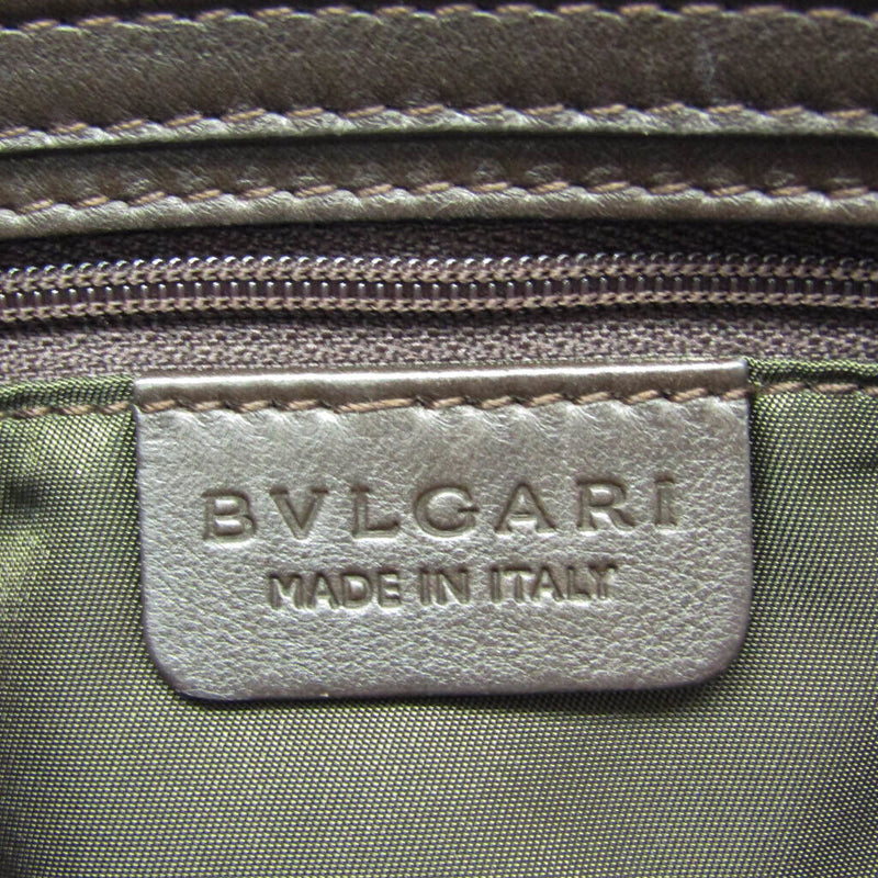 Bvlgari Logo Women's Leather Canvas