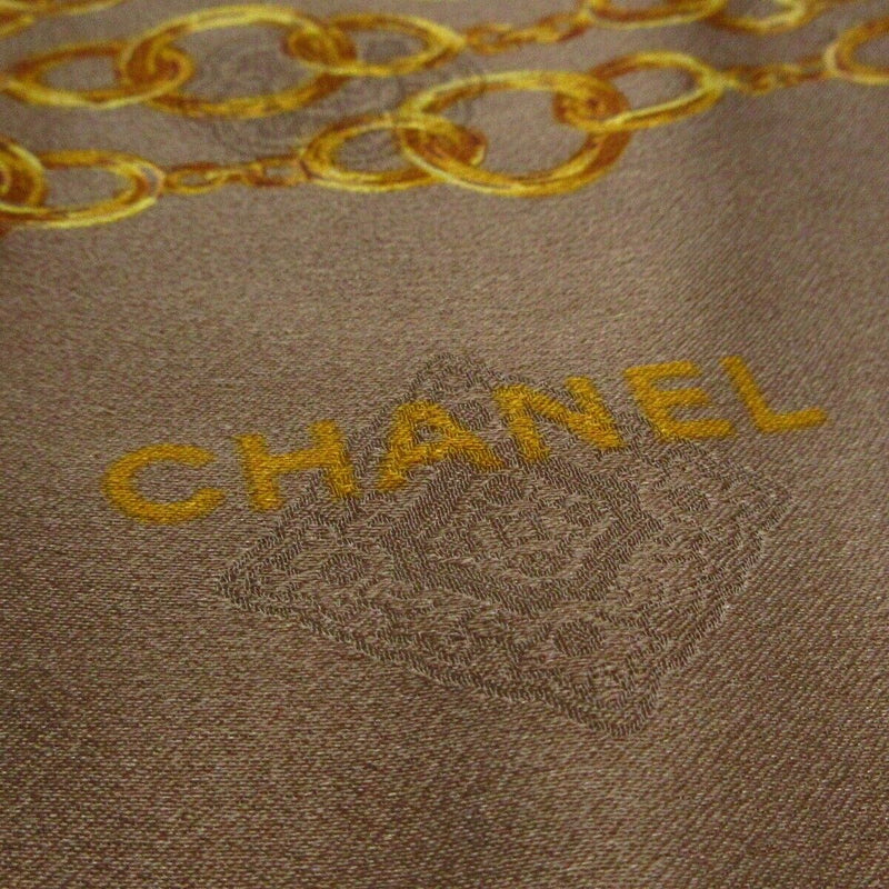 Chanel White Brown Scarf