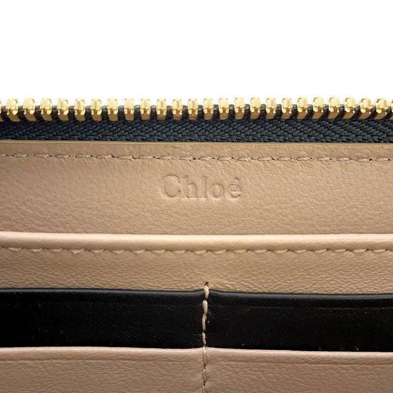Chloe Zip Around Long Wallet Leather