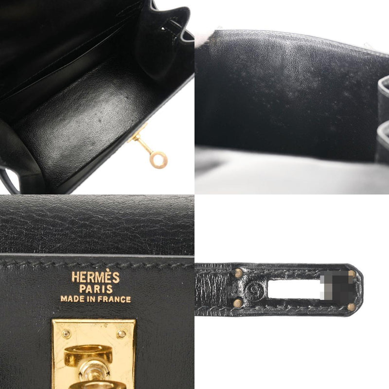 Hermes Mini Kelly 2Way Black - Hand Bag