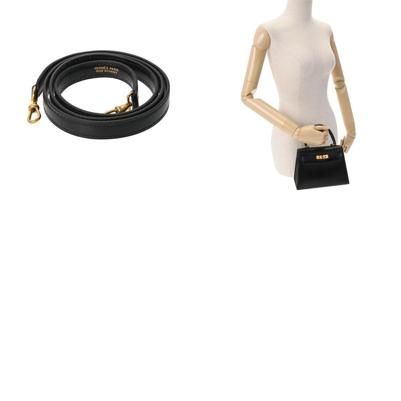 Hermes Mini Kelly 2Way Black - Hand Bag