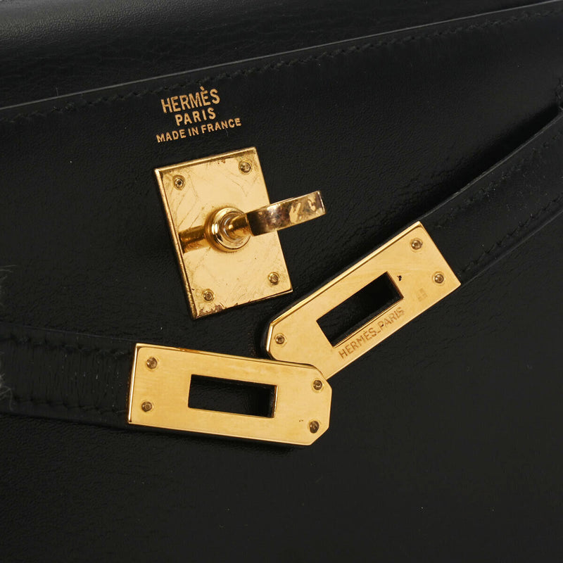 Hermes Mini Kelly 2Way Black - Hand Bag