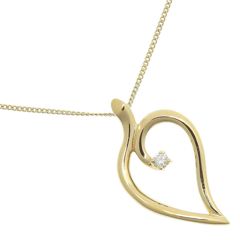 Tiffany&Co. Leaf Heart Necklace K18