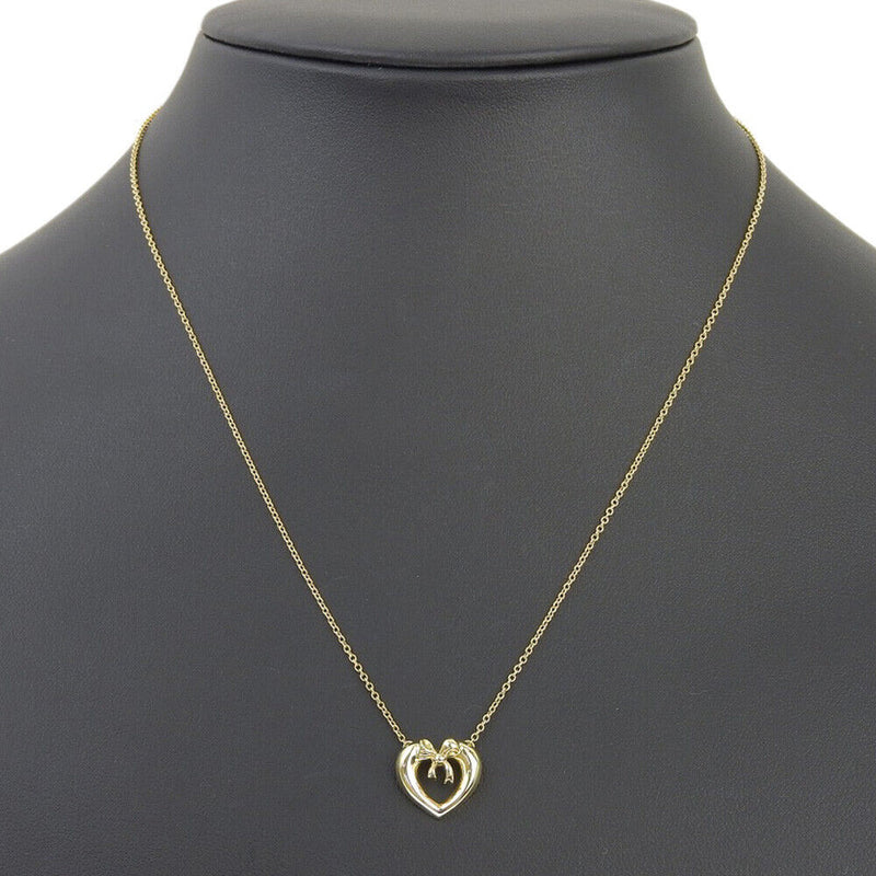 Tiffany&Co. Heart & Ribbon Necklace K18