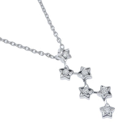 Chanel Comet Star Necklace K18 White