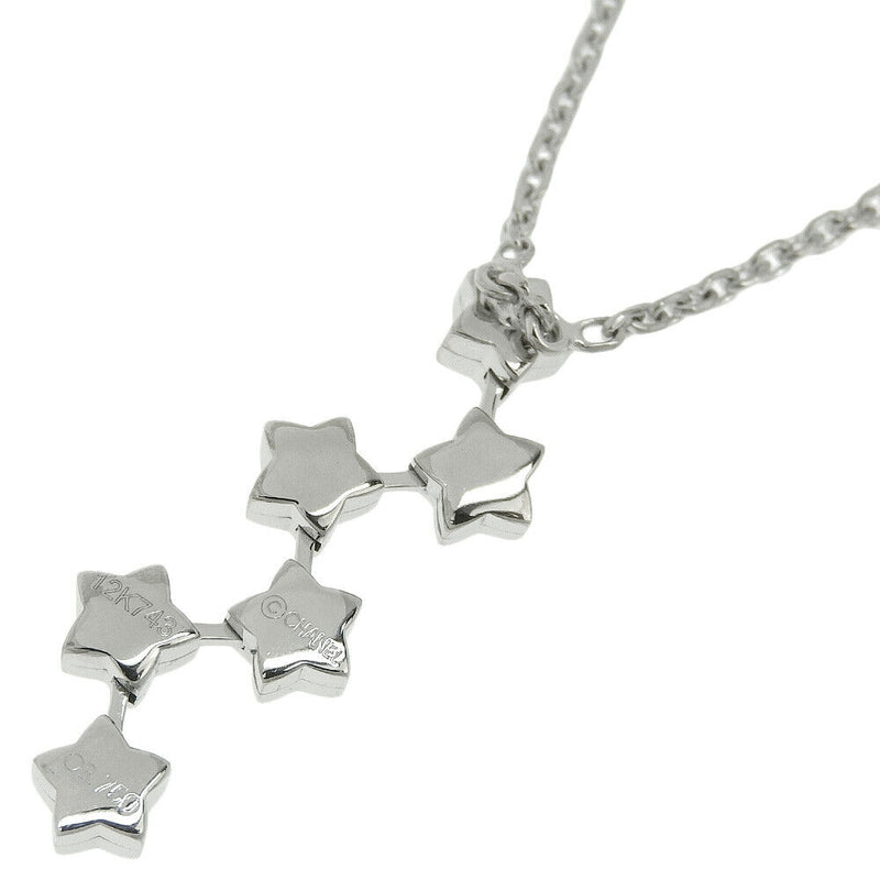 Chanel Comet Star Necklace K18 White