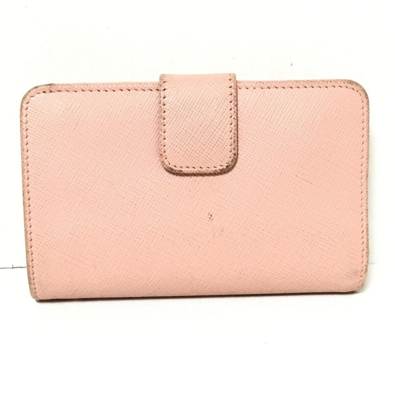 Prada - Pink Leather Bifold Wallet