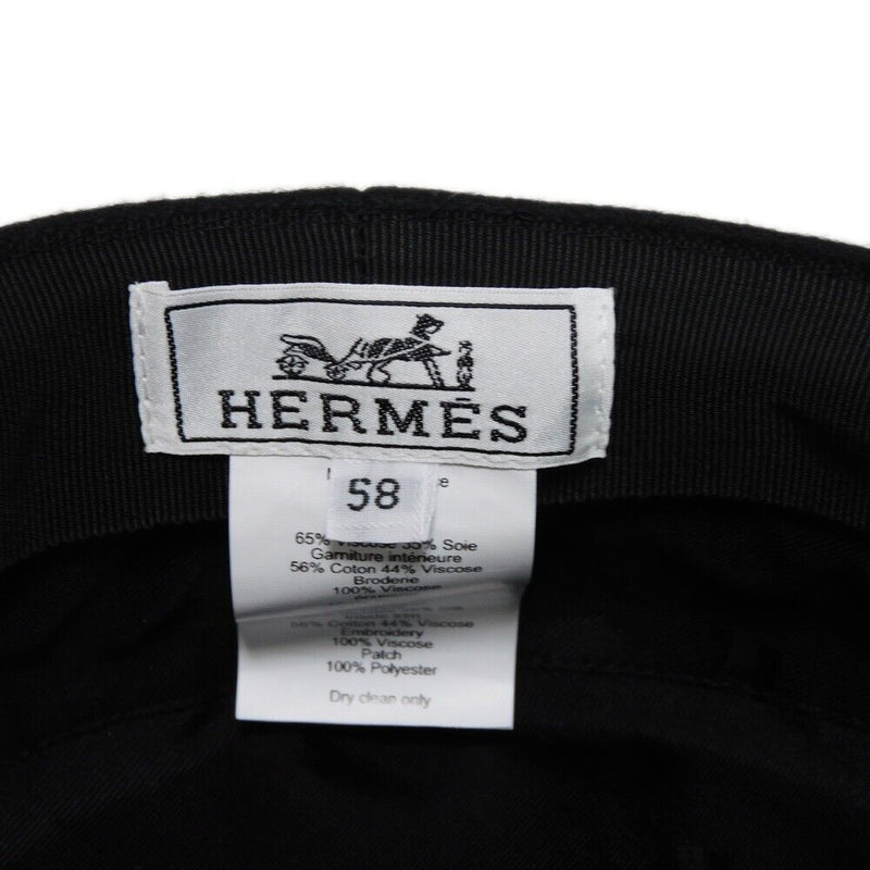 Hermes Casquette Hat 58 Embroidery