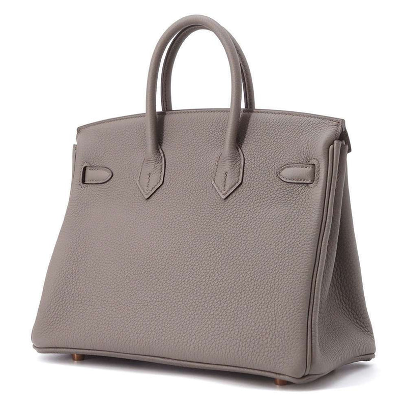 Hermes Birkin Size 25 Togo Leather Etain