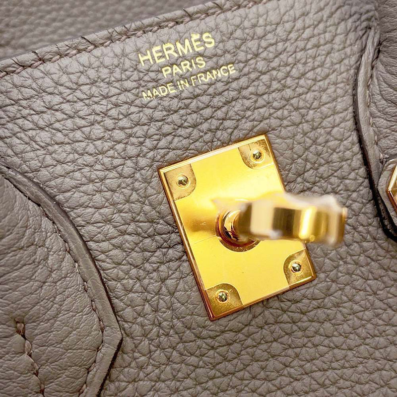 Hermes Birkin Size 25 Togo Leather Etain