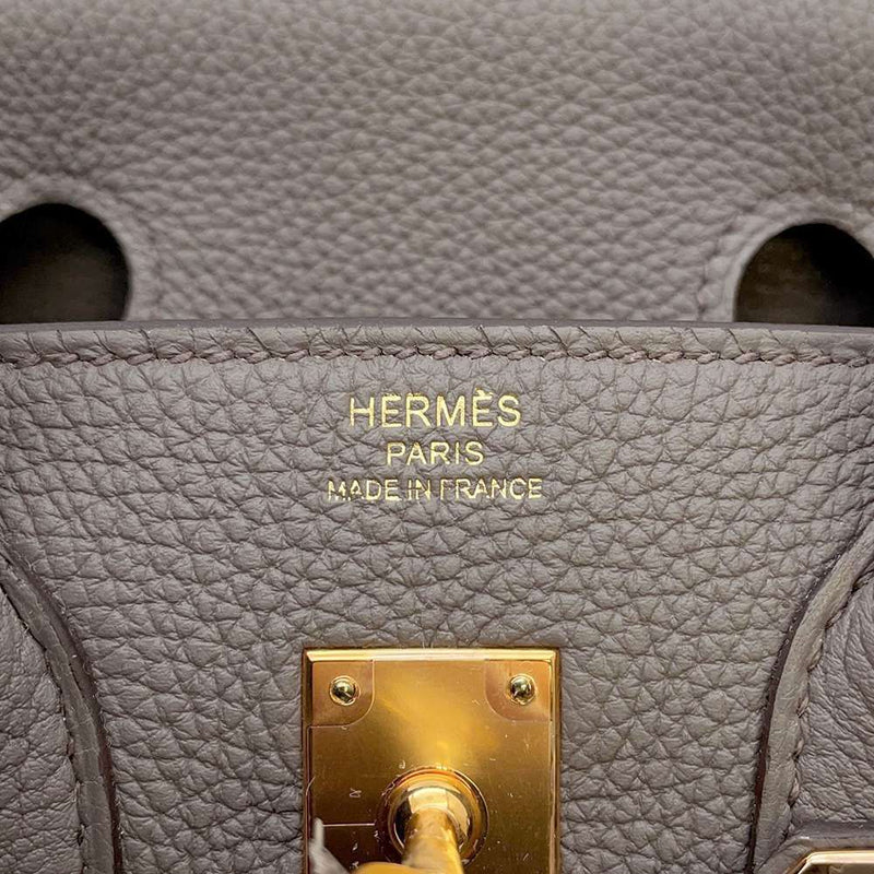 Hermes Birkin Size 25 Togo Leather Etain