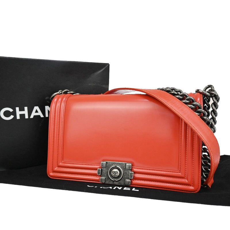 Chanel Boy Cc Logo Chain Shoulder Bag