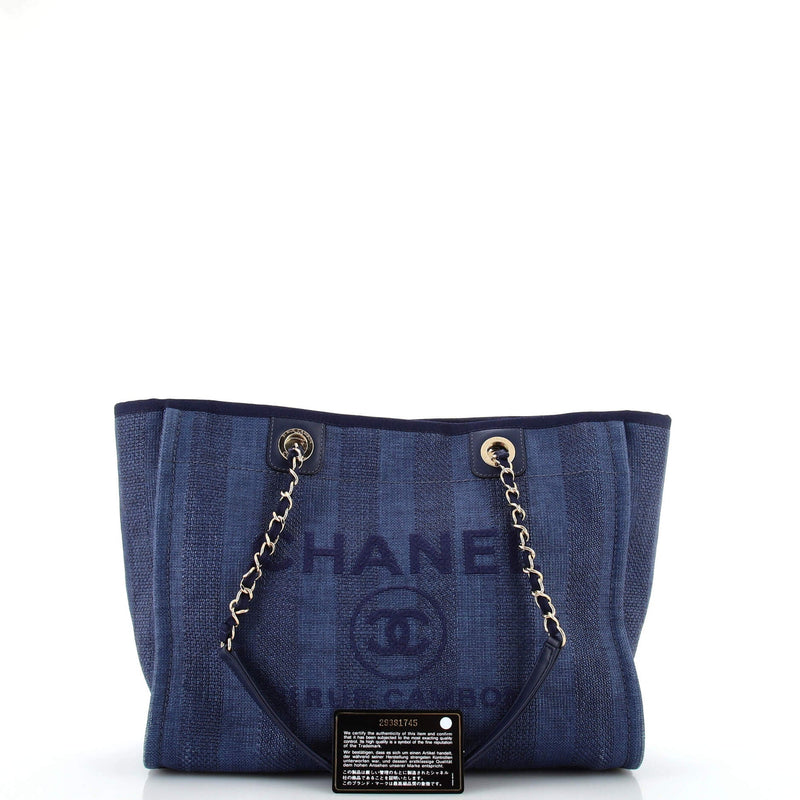 Chanel Deauville Tote Striped Mixed