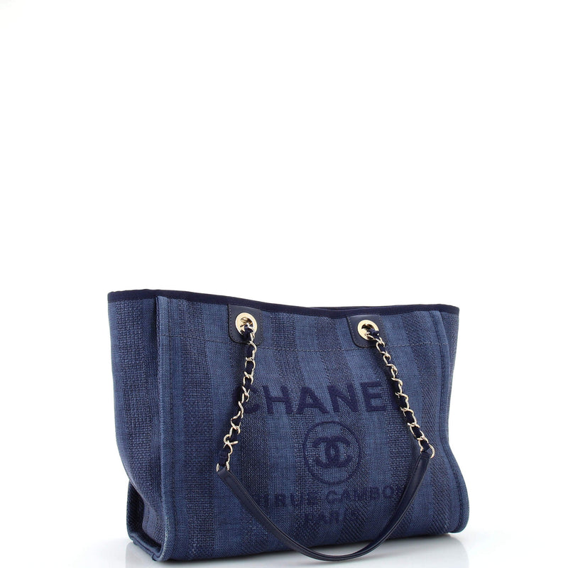 Chanel Deauville Tote Striped Mixed