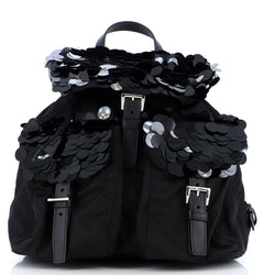 Prada Double Pocket Drawstring Backpack