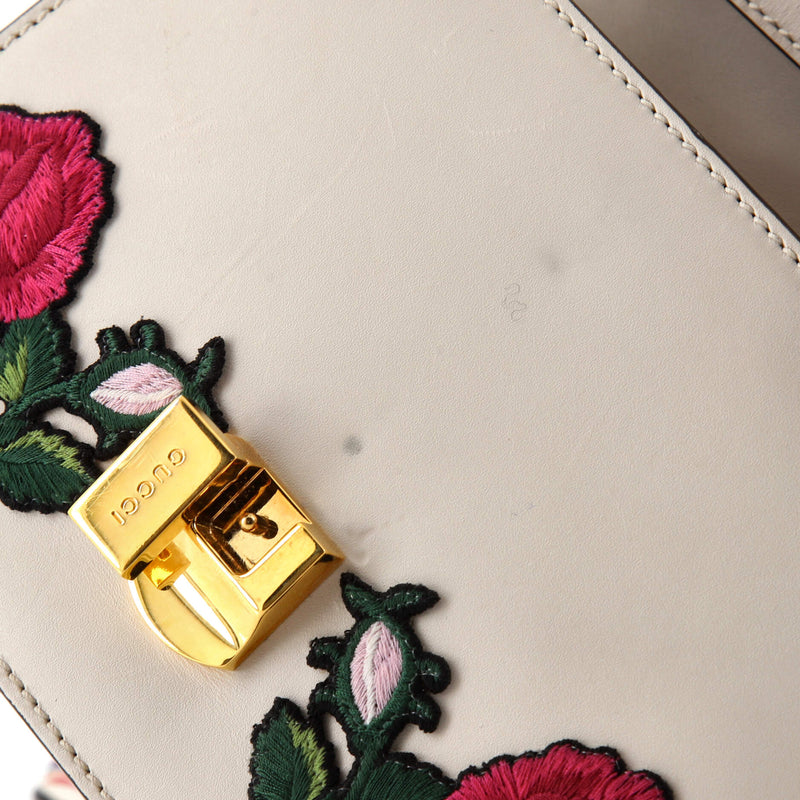 Gucci Sylvie Top Handle Bag Embroidered