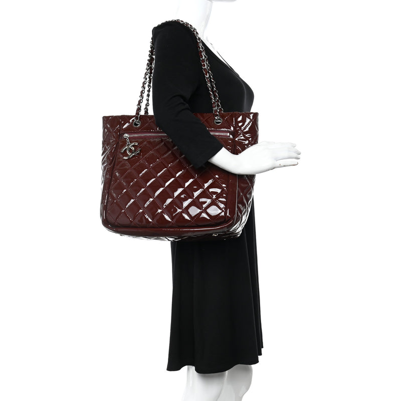 Chanel Patent Quilted Large Chic And