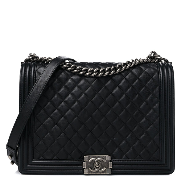 Chanel Calfskin Quilted Large Boy Flap