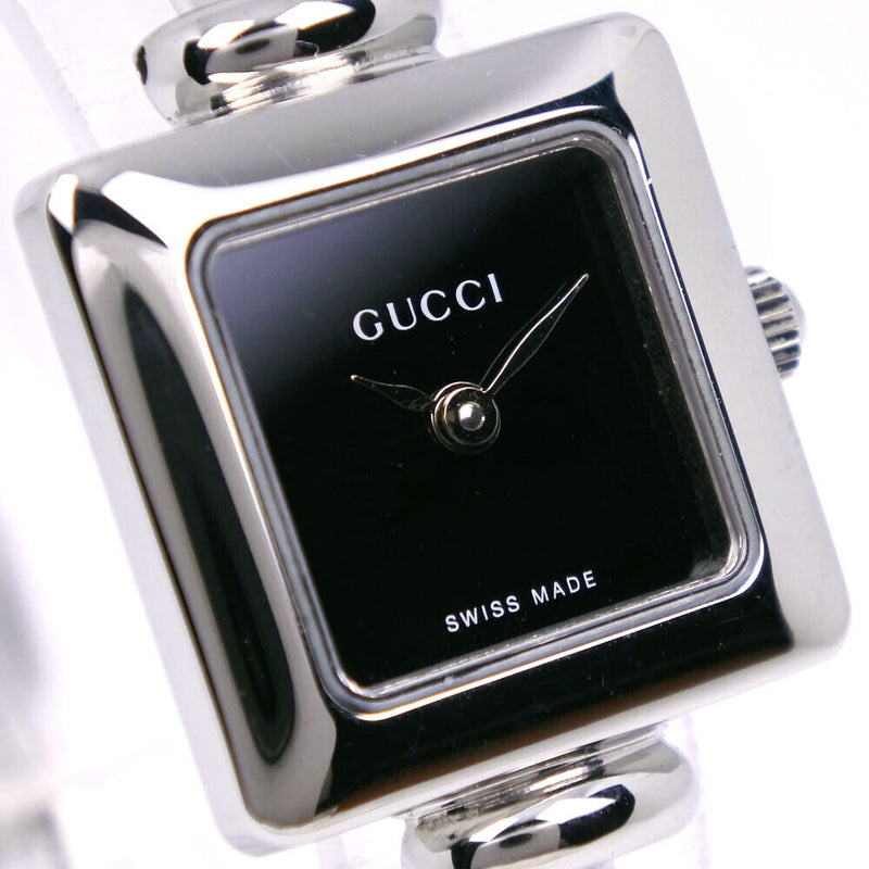 Gucci Watches Silver Blackdial Stainless