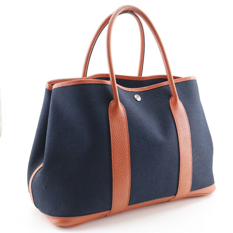 Hermes Garden Party Pm Tote Bag Blue