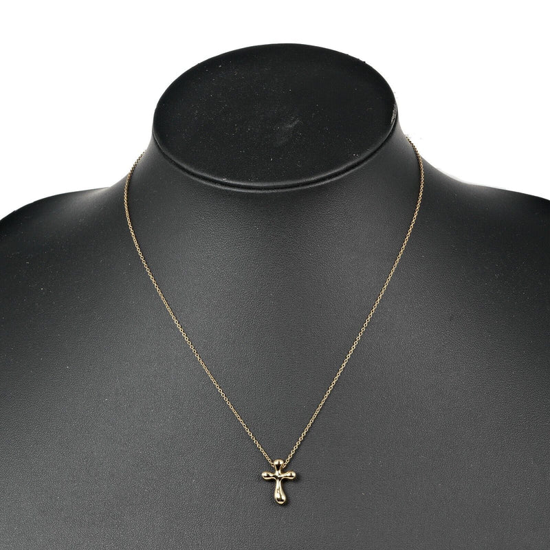 Tiffany&Co. Small Cross Necklace K18