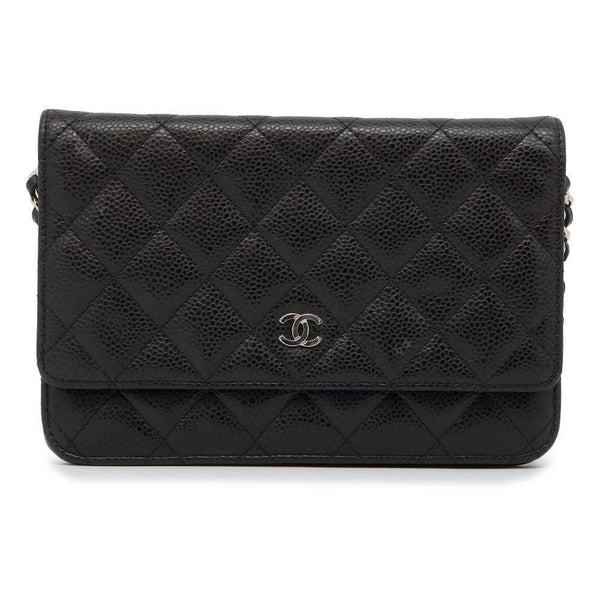 Chanel Chain Wallet Caviar Leather Black