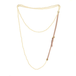 Chanel Cc Belted Strand Necklace Faux